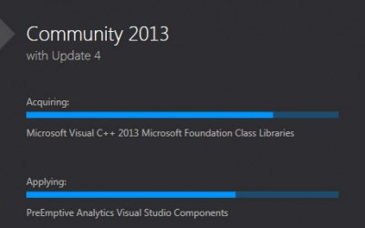 Visual Studio Community Edition 2013 now on hour two of install